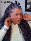 Pre-styled Lace front 13x4 wig Updo curly wave 24 inch 100% Human Hair 