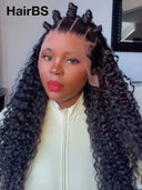 Pre-styled Lace front 13x4 wig Updo curly wave 24 inch 100% Human Hair 