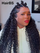 Pre-styled Lace front 13x4 wig Updo curly wave 24 inch 100% Human Hair 